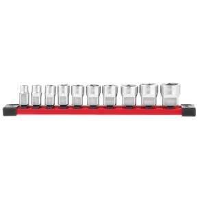   Milwaukee 3/8 dugókulcsok rövid, SAE, tartósínen 10 db 4932492508