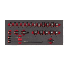   Milwaukee 3/8 gépi dugókulcs készlet rövid 23 részes habbetétben 4932493388