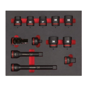   Milwaukee 3/4 gépi dugókulcs készlet rövid 12 részes habbetétben 4932493396
