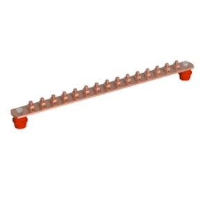   J.Pröpster 910359 EPH Potenciálkiegyenlítő sín 520/40x5mm, 15 csatlakozó hely, Réz