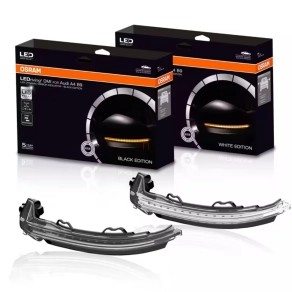   OSRAM LEDriving DMI dinamikus tükör irányjelző, 12 V, 2700 K, Plug&Play technológia, fekete kivitel, kompatibilis Audi A4 B9, A5 F5 modellekkel, LEDDMI 8W0 BK S