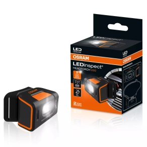   Osram LEDinspect Headtorch250 LED fejlámpa, 250 lumen fényerő, mozgásérzékelővel, 60° állíthatóság, újratölthető akkumulátor, IP54/IK08 védelem, LEDIL404