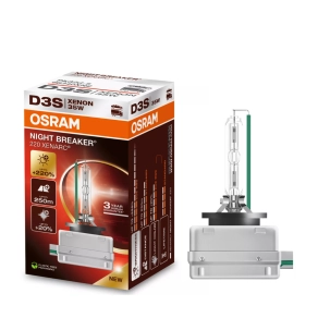   Osram Xenarc Night Breaker +220% D3S xenon fényszórólámpa, akár 220% fényerő, 3200 lumen, 4400 K, 250 méteres fénykéve, PK32d-5 foglalat, 66340XN2, 1 darab/doboz