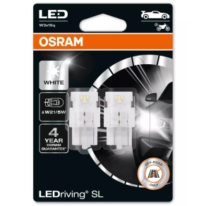   Osram LEDriving SL W21W/5W hideg fehér LED izzó, ≙ W21/5W, W3x16q foglalat, 6000 K, 7515DWP-2BL(7515), 2db/bliszter