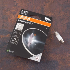   Osram LEDriving SLT C5W teherautó LED izzó, 24V, 5700 K hideg fehér fény, SV8.5-8 foglalattal, ≙ C5W, hosszított 42 mm-es kivitel, 6421DWP-1BL, 1 darab/csomag