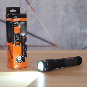   Osram LEDinspect Pro Torch 500, 500 lumenes professzionális LED zseblámpa, állítható fénysugár, IP44 védelem, LEDIL430