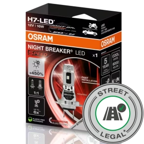   Legális Osram Night Breaker LED Speed H7 +450% motorkerékpár  LED 1db/csomag