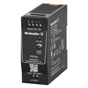   Weidmüller tápegység 12VDC 60W PRO BAS 2838420000, 5A, DIN-sínre