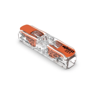   Wago kettes sodrott vezeték összekötő max. 4 mm² 32 A átlátszó (221-2411)