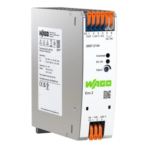   Wago kapcsolóüzemű tápegység, 24 V DC, 120 W, 5 A, DIN sínre szerelhető Eco2 (2687-2144)