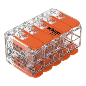   Wago tízes sodrott vezeték összekötő 0,2–4 mm² 32 A (221-420)