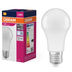   Osram E27 LED 13W, 1521 lm, 4000 K, hidegfehér, opál műanyag-100 W normál izzó helyett - Value Classic A