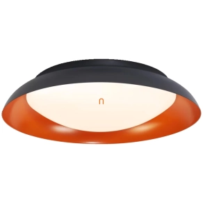   Ledvance Orbis Plate mennyezeti LED lámpa fekete-narancssárga színben, 43 cm