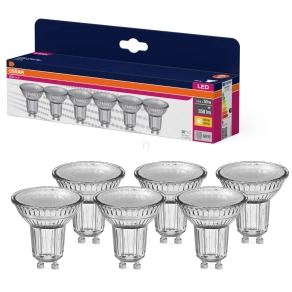   Osram GU10 LED 4,3W, 350 lm, 2700 K, melegfehér, áttetsző üveg-50 W izzó helyett, 6 darabos - Value Spot PAR16