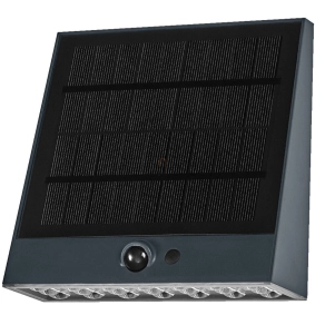  Kültéri mozgásérzékelős fali LED lámpa, fényérzékelős - Osram Endura Sty Sol Fin, 3000 K, 890 lm, IP54, 4,2 V