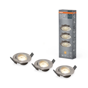   3 darabos Osram Spot Set Recess Simple DIM süllyesztett LED spot lámpa, nikkel