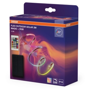   Osram Flex Outdoor Solar 3M Magic RGB – Dekoratív kültéri LED szalag napelemes töltéssel, RGB színvezérléssel, távirányítóval, IP44