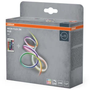   Osram Neon Flex 2M RGB USB Remote Control – Dekoratív, színes LED szalag homogén fényeloszlással, USB csatlakozással, 4W