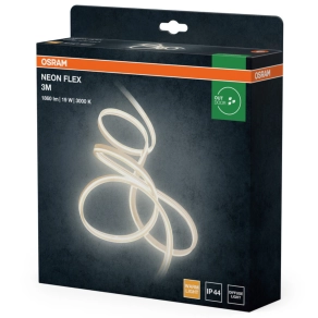   Osram Neon Flex IP44 3M 830 - Dekoratív melegfehér LED szalag kültéri használatra, homogén fényhatás, 19W, 3000K, 1000lm, 3m hossz, rugalmas