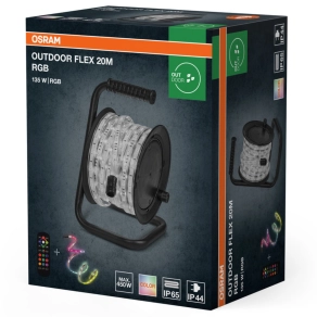   Osram Outdoor Flex 20M RGB IP65 Remote Control - 20 méteres kültéri RGB LED szalag, IP65, távirányítóval, 135W, bővíthető 50m-ig