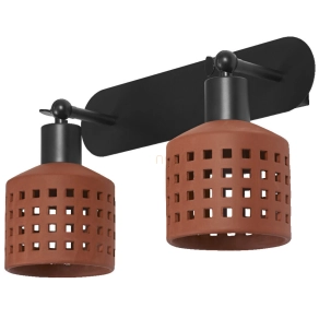 Osram Decor Clay agyag búrás fali lámpa 2 foglalattal