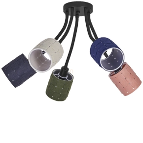   Multicolor mennyezeti lámpa - Osram Decor Felt Weaving Cans, 5xE14 foglalattal, 220-240 V
