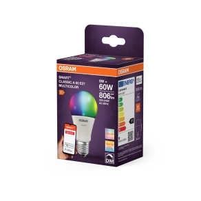   Osram Smart+ ZigBee E27 LED, 9 W, 806 lm, 2700-6500 K +RGB, dimmelhető 