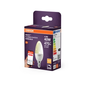   Osram Smart+ ZigBee E14 LED, 4,9 W, 470 lm, 2700 K, dimmelhető