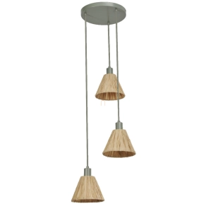   Raffia függesztett lámpa - Osram Decor Raffia Plate, 3xE27 foglalattal, 220-240 V