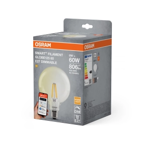   Osram Smart+ Matter Filament Classic E27 LED, 6 W, 806 lm, 2700 K, dimmelhető