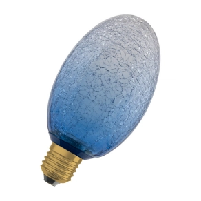   Osram Decor E27 LED design fényforrás, melegfehér fényű, 300 lm, 3,5 W, színezett-roppantott üveg, kék