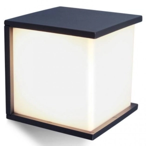  Kültéri fali kocka lámpa, szürke színű - Box Cube Lutec 5184601118