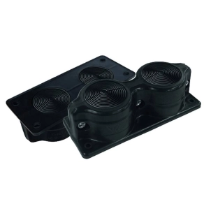   Nyitható kábelbevezető MC 2x8-67mm IP55 RAL 9005 fekete  Morek  MBA4N28B11 (lángállóság: UL94 V0)