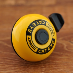   Cateye Comet-bell kerékpár csengő kicsi, külső pengetős, sárga PB-200Y