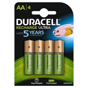   Duracell újratölthető AA akkumulátor 2500mAh Ni-Mh 4 darabos