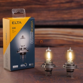   Elta Vision Pro 50 H4 autóizzó 12V 60/55W, +50%, 2db/csomag