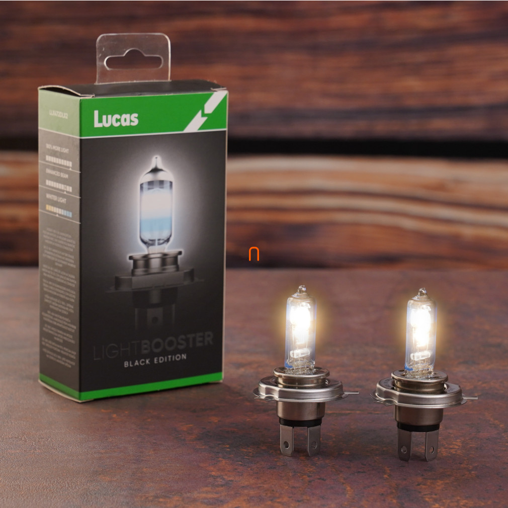 Lucas LightBooster Black Edition +180% H4 autóizzó 12V 60/55W, 2db/csomag
