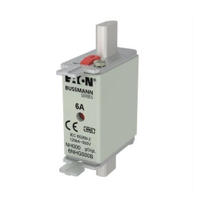   Eaton nh-betét 6A, din 000 méret, 500V AC, gg/gl, NH biztosíték 6a 500V size 000 gg mgl-6nhg000b