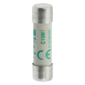   Eaton hengeres betét 10x38mm, 500V AC, am, cylindrical biztosíték 10 x 38 1a am 500V ac-c10m1