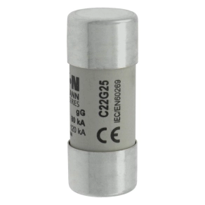   Eaton hengeres betét 22x58mm, 690V AC, gg, cylindrical biztosíték 22 x 58 25A gg 690V ac-c22g25