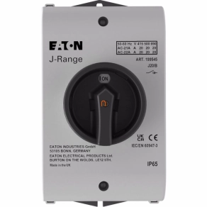   Eaton J főkapcsoló, 20A, tokozott, három pólusú, fekete forg.kar, j20/b-199545