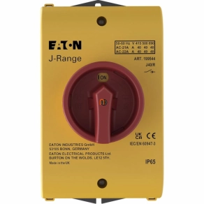   Eaton J főkapcsoló, 40A, tokozott, három pólusú, piros forg.kar, j40/r-199544