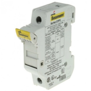   Eaton Bussmann DC betétes(10x38) szakaszoló aljzat, 1pólus, 1000V, 30A CHPV1U