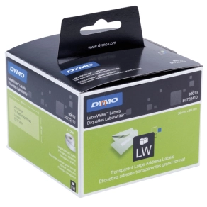   Dymo LabelWriter etikett, átlátszó, 89x36mm, 260db/tekercs (99013) S0722410