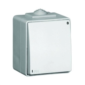 Efapel kétpólusú kapcsoló, fehér, IP65 (48021-CBR)