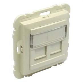   90442 SPE Fedlap dupla RJ45 csatlakozóhoz, gyöngyház, Elko Ep