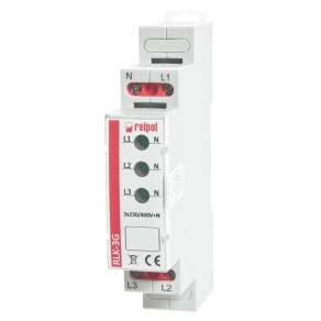   Relpol RLK-3K Moduláris visszajelző 3 fázisú 1piros és1zöld és 1sárga LED  863028