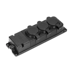   Nagy teherbírású gumi dugalj 3-as SCHUKO IP44 ORNO OR-AE-13166(GS)