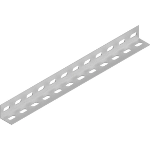   Baks 620230 KTP25H25/3 L-profil 25×25×3000 mm perforált, szalaghorganyzott, anyagvastagság 1,5 mm, villamos szerelési feladatokhoz