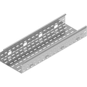   Baks 181010 KOJ100H80/3 kábeltálca 80×100×3000 mm szalaghorganyzott 1,0 mm anyagvastagság 24x 35 mm oldalnyílásokkal